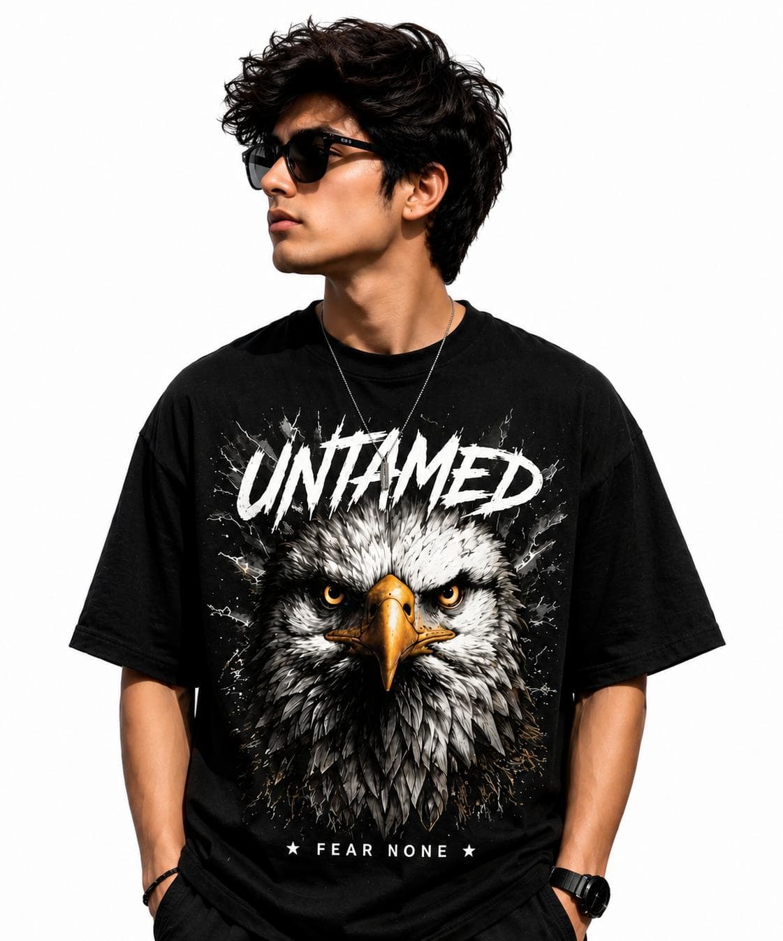 "Untamed - Fear None" Eagle Oversized T-Shirt