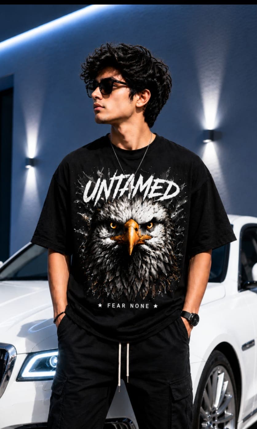 "Untamed - Fear None" Eagle Oversized T-Shirt